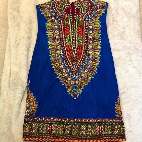 Linen Beaded Dress - Picture 1 of 4